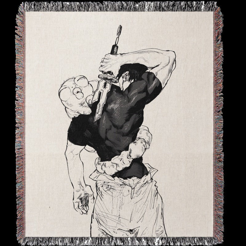 Cursed 8 Woven Blanket Tapestry