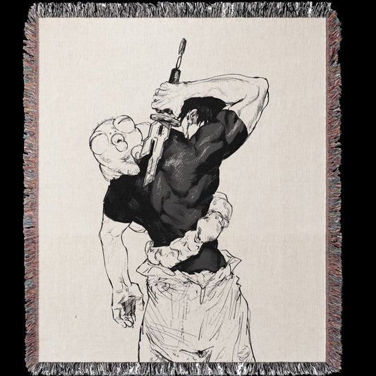 Cursed 8 Woven Blanket Tapestry